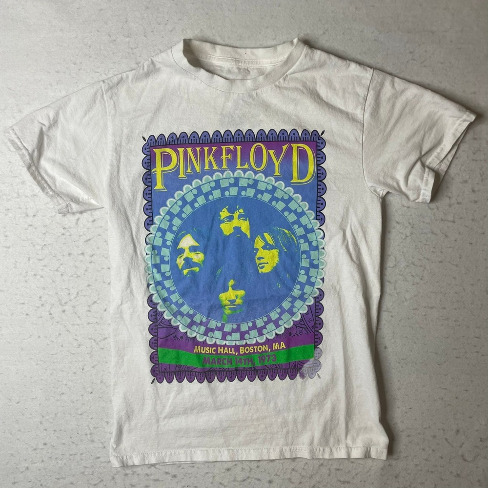 Pink Floyd Music Hall Boston 1975 Concert T Shirt Small White Cotton
